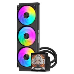 مبرد مائي للمعالج DarkFlash DV360S Max بحجم 360mm مع شاشة IPS، لون أسود مبرد مائي للمعالج DarkFlash DV360S Max بحجم 360mm مع شاشة IPS، لون أسود