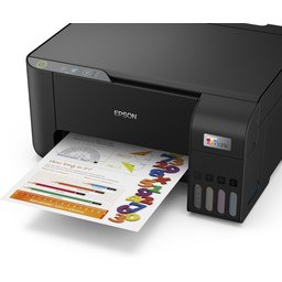 طابعة إبسون إيكوتانك L3210 منزلية متعددة الوظائف 3 في 1، ملونة، حجم A4، أسود Epson EcoTank L3210 Home Ink Tank Printer A4, Colour, 3-in-1, Black
