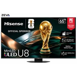 شاشة هايسنس 65 إنش Mini-LED QLED 4K ذكية مع معدل تحديث 165Hz ومعالج Hi-View AI Engine PRO Hisense 65-Inch Mini-LED QLED 4K Smart TV with 165Hz Refresh Rate and Hi-View AI Engine PRO