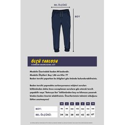 طقم بناطيل رياضية رجالية 3 قطع أسود-كحلي-فحمي مع أساور وأطراف بسحاب Men's 3-Pack Black-Navy-Anthracite Joggers with Ribbed Cuffs and Zipper Details