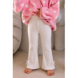 بنطال ليقنز أطفال بقصة أرجل واسعة - أوف وايت (2-8 سنوات) Kids Flared Leggings - Off-White (2-8 Years)