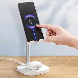 حامل سطح مكتب لاسلكي 2 في 1 من إم سي MC AUTO POWER OFF 36W USB-C TO LIGHTNING W BREATHING LIGHT LED DISPLAY CABLE 1.2M - BLACK
