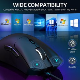 ماوس ألعاب أتاك شارك R1 فائق الخفة، لاسلكي ثلاثي الاتصال وقابل للشحن ATTACK SHARK R1 Tri-Mode Ultra-Lightweight Wireless Gaming Mouse