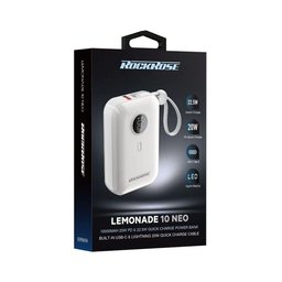 RR 10000 مللي أمبير 20 واط PD & 22.5 واط سريع شحن باور بانك RR 10000mAh 20W PD&22.5W Quick Charge Power Bank white