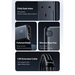 شاحن MC 20 واط 1C GAN سريع MC 70W 2C+1A+1AC GAN LTG Protection Power Strip