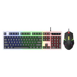 طقم لوحة مفاتيح وماوس تايغر XG-2 بإضاءة ملونة Tiger XG-2 Keyboard & Mouse Kit