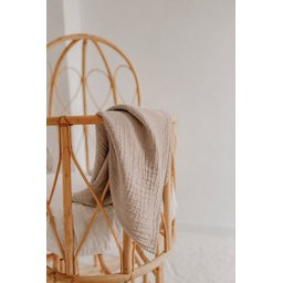 بطانية موسلين عضوية سادة 90x100 سم - لون فيزون Plain Organic Muslin Blanket 90x100 cm - Vizon