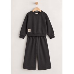 طقم سويت شيرت موسمي للأطفال 2-8 سنوات - أنثراسيت Kids' Seasonal Sweatshirt Set 2-8 Years - Anthracite