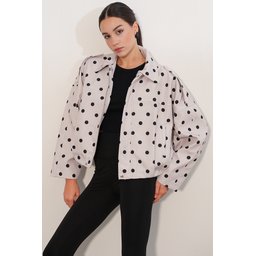 جاكيت نسائي A.Ekru Oversize من الشمواه - 1055 Women's A.Ekru Oversize Suede Jacket 1055