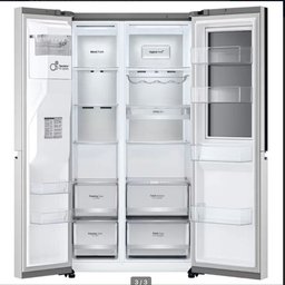 ثلاجة إل جي سايد باي سايد 21 قدم بسعة 611 لتر مع InstaView وضاغط Inverter Linear وتقنية DoorCooling+ LG 21ft 611L Side-by-Side InstaView Refrigerator with Inverter Linear Compressor and DoorCooling+
