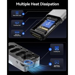 محطة ربط هاردات ORICO IT48N-C 4-Bay M.2 NVME Docking Station with Clone Function ORICO IT48N-C 4-Bay M.2 NVME Docking Station with Clone Function