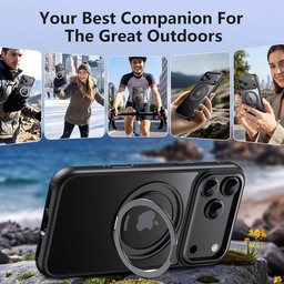 كفر آيفون 18 برو ماكس أكريليك ثلجي مع ماك سيف ومسند دوّار وميزة التحكم بالكاميرا iPhone 18 Pro Max Frosted Acrylic Case with MagSafe 360° Rotating