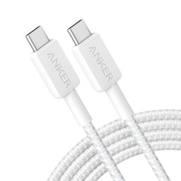 أنكر كابل شحن سريع يو إس بي سي إلى يو إس بي سي بقدرة 240 واط بطول 1.8 متر Anker USB-C to USB-C 240W Fast Charging Cable 1.8m