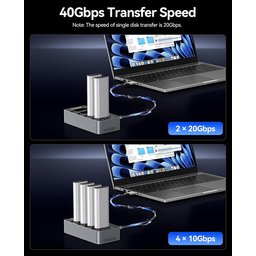 محطة ربط هاردات ORICO IT48N-C 4-Bay M.2 NVME Docking Station with Clone Function ORICO IT48N-C 4-Bay M.2 NVME Docking Station with Clone Function