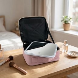حقيبة مكياج مع مرآة وانارة Makeup Bag with Lighted Mirror