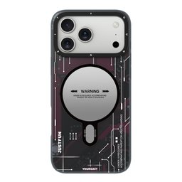 كفر آيفون 18 برو ماكس من يونغ كِت بتصميم إلكتروني مع ماك سيف iPhone 18 Pro Max YOUNGKIT Futuristic MagSafe Case