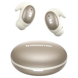 - ذهبي سماعة مونسر اللاسلكية Monster Sleep Ear100 – مخصصة للنوم Monster Sleep Ear100 Wireless Sleep Earbuds for Side Sleepers – Skin