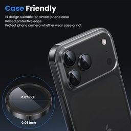 حماية عدسات كاميرا آيفون 18 برو / 18 برو ماكس iPhone 18 Pro / 18 Pro Max Camera Lens Ring Protector