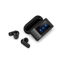 فيلبس TAT6000BK/97 سماعات لاسلكية إلغاء ضوضاء ANC وعلبة شحن ذكية مع شاشة باللون الاسود Philips TWS TAT6000BK/97 ANC