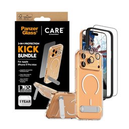 حزمة حماية 3-في-1 مزودة بقاعدة تثبيت للايفون 17 برو ماكس PanzerGlass® | CARE by PanzerGlass® 3-in-1 Feature Kick Bundle iPhone 17 Pro Max