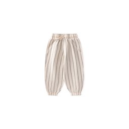 بنطلون شالوار موسلين للأطفال 1-6 سنوات - بخطين Muslin Harem Pants for Kids 1-6 Years - Double Striped