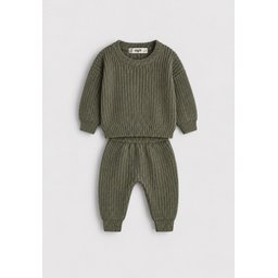 طقم تريكو سلانيك للأطفال 1-5 سنوات - أخضر نعناعي Selanik Knitwear Set for Kids 1-5 Years - Mint Green