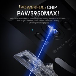 ماوس ألعاب أتاك شارك X8 ألترا لاسلكي فائق الخفة بدقة 42000 DPI ومعدل استجابة 8K ATTACK SHARK X8 ULTRA Tri-Mode Wireless Gaming Mouse – 42,000 DPI, 8KHz