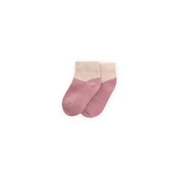 جوارب أطفال بلونين - وردي مجفف (0-4 سنوات) Two-Tone Baby Socks - Dried Rose (0-4 Years)