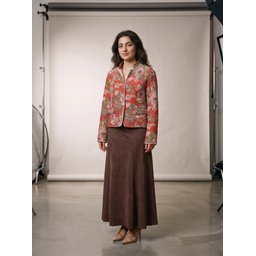 بليزر أنيق بنقشة الزهور الكلاسيكية Zara Style Blazer