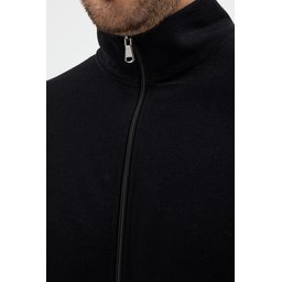 طقم تريننج رجالي أسود بجيوب، قطن، قصة مريحة Men's Black Cotton Regular Fit Tracksuit Set with Pockets