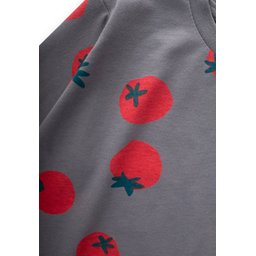 طقم بيجامة أطفال بنمط منقوش، قطن 100%، لون أنثراسيت (2-8 سنوات) Kids' Patterned Pajama Set, 100% Cotton, Anthracite (2-8 Years)