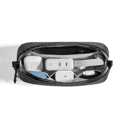 تومتوك - حقيبة ملحقات إلكترونية Light-T12 سعة 1 لتر - اسود مخطط Tomtoc Light-T12 Electronic Accessory Pouch 1L Black Plaid