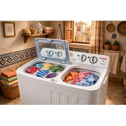 غسالة كورال 29 كيلو حوضين Coral 29kg Twin Tub Washing Machine