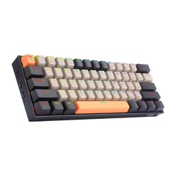 كيبورد ألعاب ميكانيكي ريدراجون K530RGB-PRO دراكونيك | برتقالي/رمادي/أسود، لاسلكي 3 مودات، مفاتيح Hot-swap، إضاءة RGB Redragon K530RGB-PRO Draconic Wireless Mechanical Gaming Keyboard | Orange/Gray/Black, 60% Compact, Hot-Swap, RGB