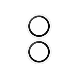 واقي عدسات الكاميرا بحلقات فضية لامعة للاي فون 17 Transparent Lens Protector - Rings