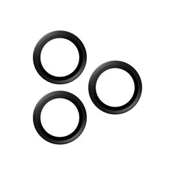 واقي عدسات الكاميرا بحلقات سوداء للاي فون 17 برو واي فون 17 برو ماكس Black Lens Protector - Rings