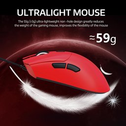 ماوس ألعاب أتاك شارك R1 فائق الخفة، لاسلكي ثلاثي الاتصال وقابل للشحن ATTACK SHARK R1 Tri-Mode Ultra-Lightweight Wireless Gaming Mouse