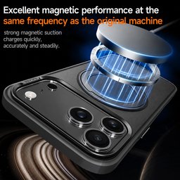 كفر آيفون 18 برو ماكس أكريليك من سيلادا مع ماك سيف ومسند دوّار iPhone 18 Pro Max SULADA Frosted MagSafe 360° Rotating Case