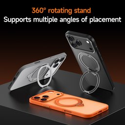 كفر آيفون 18 برو ماكس أكريليك من سيلادا مع ماك سيف ومسند دوّار iPhone 18 Pro Max SULADA Frosted MagSafe 360° Rotating Case