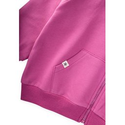 جاكيت بغطاء رأس وسحاب للأطفال 1-14 سنة - فوشيا غامق Hooded Zipper Cardigan for Kids 1-14 Years - Dark Fuchsia