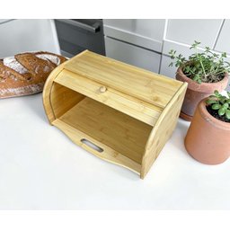 حافظة الصمون والمعجنات الخشبية الفاخرة Premium Wooden Bread and Pastry Storage Box