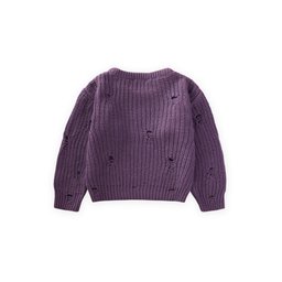 كنزة صوفية تريكو سالونيك للأطفال 2-8 سنوات - بنفسجي Selanik Knit Sweater for Kids 2-8 Years - Purple