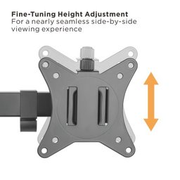 حامل شاشتين مكتبي متحرك من الفولاذ LDT66-C024 LDT66-C024 Dual-Monitor Steel Articulating Monitor Mount