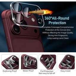 حماية عدسات كاميرا آيفون 18 برو - شفاف iPhone 18 Pro 3D Clear Camera Lens Protector