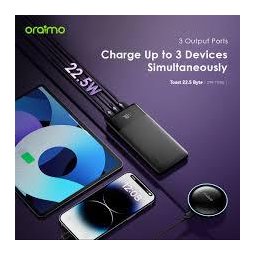 بنك طاقة Oraimo Toast بسعة 22.5 بايت وسعة 10000 مللي أمبير/ساعة وقوة 22.5 واط Oraimo Toast 22.5 Byte 10000mAh 22.5W Power Bank
