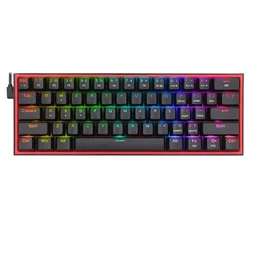 كيبورد ريد دراغون فيز K617 RGB Redragon FIZZ K617 RGB 60% Mechanical Gaming Keyboard