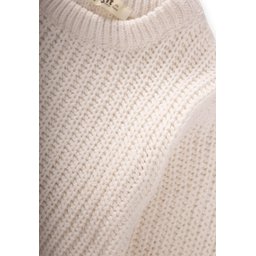 كنزة تريكو سيلانيك برقبة دائرية للأطفال 2-8 سنوات - لون إيكرو Selanik Knit Round Neck Sweater for Kids 2-8 Years - Ecru