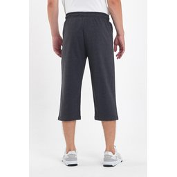 شورت برمودا رجالي أنثراسيت بجيوب وسحاب، طول الركبة، خصر مطاطي قابل للتعديل Men's Anthracite Bermuda Shorts with Zipper Pockets, Knee-Length, Adjustable Elastic Waist