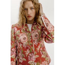 بليزر أنيق بنقشة الزهور الكلاسيكية Zara Style Blazer