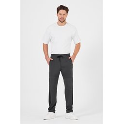 بنطلون رياضي جوغر رجالي مريح، بقصة عادية، أسود-فحمي، عبوة من قطعتين Men's Black-Anthracite Standard Fit Jogger Sweatpants, Normal Cut, Straight Leg, Zipper Pockets, 2-Pack